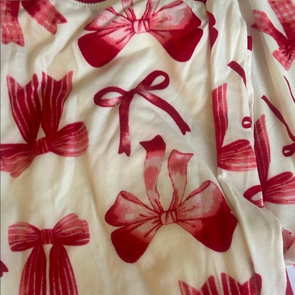 Wonder Nation Red and Cream Kids Pajama Set - Picture 4 of 4